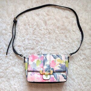 French Connection Floral Watercolor Crossbody Bag